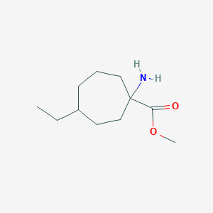 Methyl 1-amino-4-ethylcycloheptane-1-carboxylate