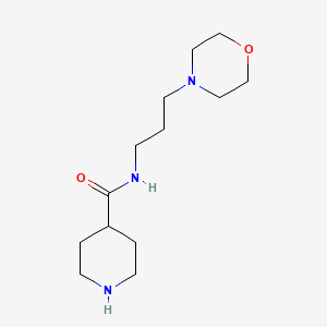 molecular formula C13H25N3O2 B1357348 N-[3-(morpholin-4-yl)propyl]piperidine-4-carboxamide CAS No. 926255-60-9