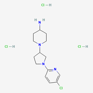 1-[1-(5-Chloropyridin-2-yl)pyrrolidin-3-yl]piperidin-4-amine trihydrochloride