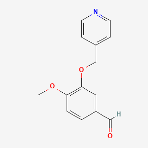 molecular formula C14H13NO3 B1357357 4-甲氧基-3-(吡啶-4-基甲氧基)-苯甲醛 CAS No. 926187-26-0