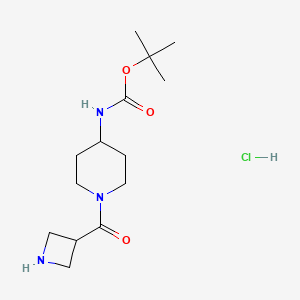 tert-butylN-[1-(azetidine-3-carbonyl)piperidin-4-yl]carbamatehydrochloride