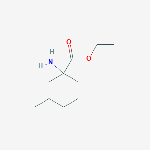 molecular formula C10H19NO2 B13573640 Ethyl 1-amino-3-methylcyclohexane-1-carboxylate 