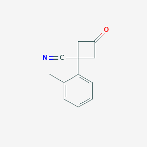 3-Oxo-1-(o-tolyl)cyclobutane-1-carbonitrile