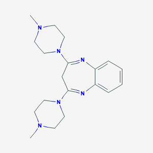 molecular formula C19H28N6 B135738 2,4-双（4-甲基-1-哌嗪基）-3H-1,5-苯并二氮杂卓 CAS No. 733811-07-9