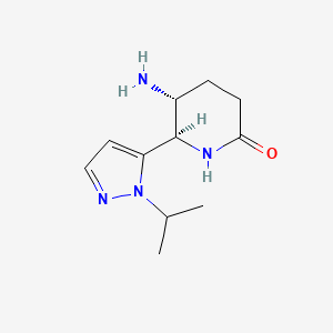 (5R,6R)-5-Amino-6-(1-isopropyl-1H-pyrazol-5-yl)piperidin-2-one