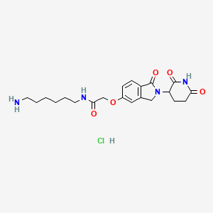 N-(6-aminohexyl)-2-{[2-(2,6-dioxopiperidin-3-yl)-1-oxo-2,3-dihydro-1H-isoindol-5-yl]oxy}acetamidehydrochloride