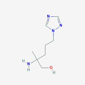 2-Amino-2-methyl-5-(1h-1,2,4-triazol-1-yl)pentan-1-ol