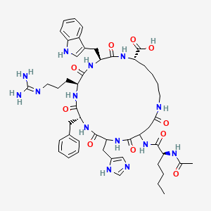 Ac-Nle-DL-Asp(1)-DL-His-D-Phe-Arg-Trp-Lys(1)-OH