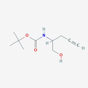 molecular formula C10H17NO3 B13574078 (S)-tert-Butyl (1-hydroxypent-4-yn-2-yl)carbamate 