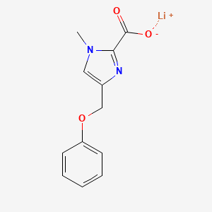 molecular formula C12H11LiN2O3 B13574085 lithium(1+)1-methyl-4-(phenoxymethyl)-1H-imidazole-2-carboxylate 