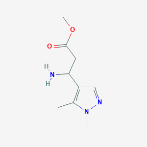 methyl 3-amino-3-(1,5-dimethyl-1H-pyrazol-4-yl)propanoate