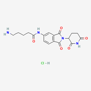 5-amino-N-[2-(2,6-dioxopiperidin-3-yl)-1,3-dioxo-2,3-dihydro-1H-isoindol-5-yl]pentanamide hydrochloride