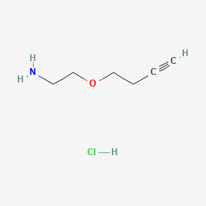 2-(But-3-yn-1-yloxy)ethan-1-aminehydrochloride