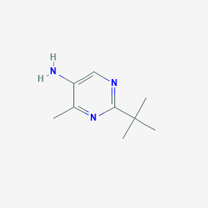 molecular formula C9H15N3 B13574239 2-Tert-butyl-4-methylpyrimidin-5-amine 