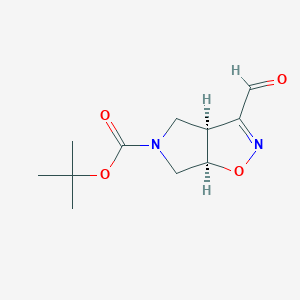 rac-tert-butyl(3aR,6aS)-3-formyl-3aH,4H,5H,6H,6aH-pyrrolo[3,4-d][1,2]oxazole-5-carboxylate