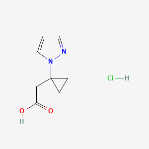 2-[1-(1H-pyrazol-1-yl)cyclopropyl]aceticacidhydrochloride