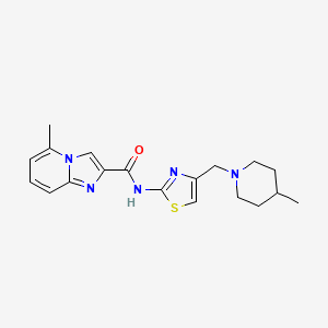 5-methyl-N-{4-[(4-methylpiperidin-1-yl)methyl]-1,3-thiazol-2-yl}imidazo[1,2-a]pyridine-2-carboxamide