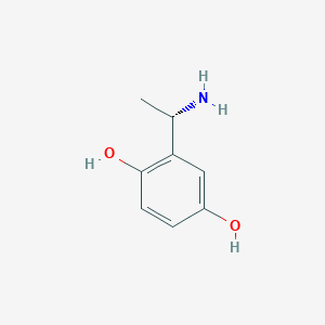 molecular formula C8H11NO2 B13574298 2-[(1S)-1-aminoethyl]benzene-1,4-diol 