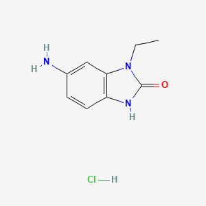 6-amino-1-ethyl-1H-1,3-benzodiazol-2-olhydrochloride