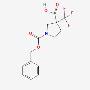 1-((Benzyloxy)carbonyl)-3-(trifluoromethyl)pyrrolidine-3-carboxylic acid