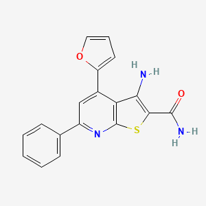 3-Amino-4-(furan-2-yl)-6-phenylthieno[2,3-b]pyridine-2-carboxamide