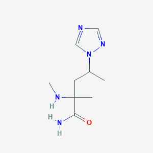 2-Methyl-2-(methylamino)-4-(1h-1,2,4-triazol-1-yl)pentanamide