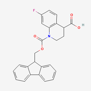 1-(((9H-Fluoren-9-yl)methoxy)carbonyl)-7-fluoro-1,2,3,4-tetrahydroquinoline-4-carboxylic acid