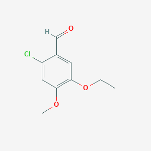 molecular formula C10H11ClO3 B1357483 2-氯-5-乙氧基-4-甲氧基苯甲醛 CAS No. 827595-34-6