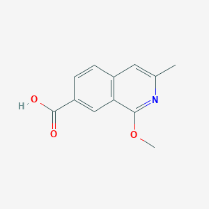 molecular formula C12H11NO3 B13574879 1-Methoxy-3-methylisoquinoline-7-carboxylicacid 