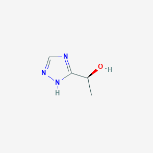 molecular formula C4H7N3O B13574895 (S)-1-(1H-1,2,4-Triazol-3-yl)ethan-1-ol 