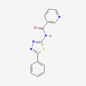 N-(5-phenyl-1,3,4-thiadiazol-2-yl)pyridine-3-carboxamide