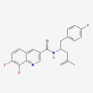 7,8-difluoro-N-[1-(4-fluorophenyl)-4-methylpent-4-en-2-yl]quinoline-3-carboxamide