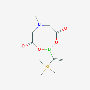 molecular formula C10H18BNO4Si B13575245 6-Methyl-2-[1-(trimethylsilyl)ethenyl]-1,3,6,2-dioxazaborocane-4,8-dione 