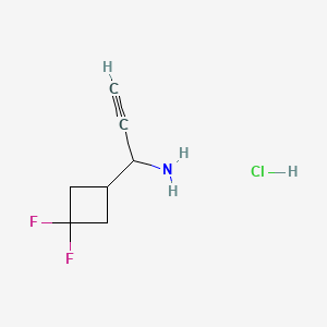 1-(3,3-Difluorocyclobutyl)prop-2-yn-1-aminehydrochloride