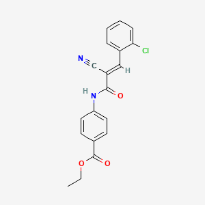 ethyl 4-[(2E)-3-(2-chlorophenyl)-2-cyanoprop-2-enoylamino]benzoate