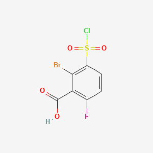 2-Bromo-3-(chlorosulfonyl)-6-fluorobenzoicacid