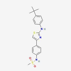 N-(4-{2-[(4-tert-butylphenyl)amino]-1,3-thiazol-4-yl}phenyl)methanesulfonamide