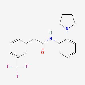 molecular formula C19H19F3N2O B13575510 N-[2-(pyrrolidin-1-yl)phenyl]-2-[3-(trifluoromethyl)phenyl]acetamide 