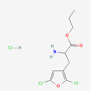 Propyl2-amino-3-(2,5-dichlorofuran-3-yl)propanoatehydrochloride