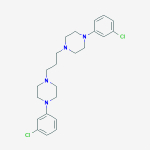 molecular formula C23H30Cl2N4 B135757 1,3-Bis-(4-(3-chlorophenyl)piperazin-1-yl)propane CAS No. 6323-09-7