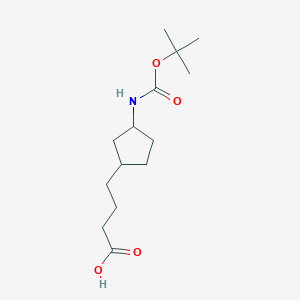 4-(3-{[(tert-butoxy)carbonyl]amino}cyclopentyl)butanoicacid,Mixtureofdiastereomers