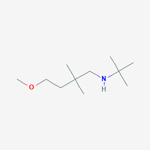 molecular formula C11H25NO B13575757 n-(Tert-butyl)-4-methoxy-2,2-dimethylbutan-1-amine 