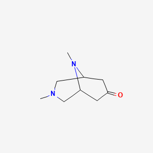 molecular formula C9H16N2O B1357577 3,9-Dimethyl-3,9-diazabicyclo[3.3.1]nonan-7-one CAS No. 141549-84-0