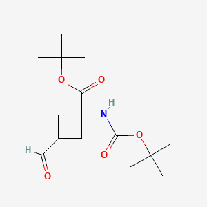 Tert-butyl1-{[(tert-butoxy)carbonyl]amino}-3-formylcyclobutane-1-carboxylate