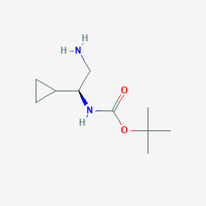 tert-butyl N-[(1S)-2-amino-1-cyclopropyl-ethyl]carbamate