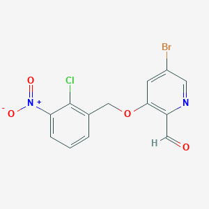 5-Bromo-3-[(2-chloro-3-nitrophenyl)methoxy]pyridine-2-carbaldehyde