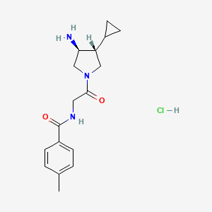 rac-N-{2-[(3R,4S)-3-amino-4-cyclopropylpyrrolidin-1-yl]-2-oxoethyl}-4-methylbenzamidehydrochloride,trans