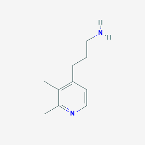 molecular formula C10H16N2 B13575999 3-(2,3-Dimethylpyridin-4-YL)propan-1-amine 