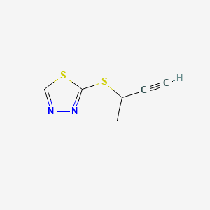 2-(But-3-yn-2-ylsulfanyl)-1,3,4-thiadiazole