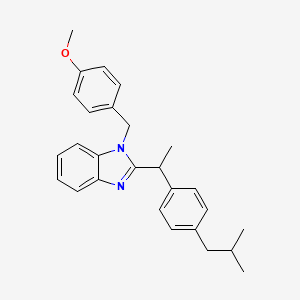 1-(4-methoxybenzyl)-2-{1-[4-(2-methylpropyl)phenyl]ethyl}-1H-benzimidazole